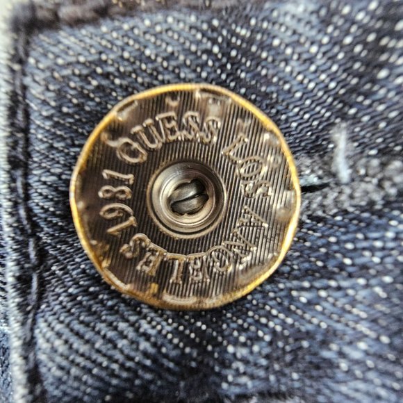 Guess Jeans Men's 28x28.5 Blue Whiskered Slim Straight Denim Casual Tag 28x30‎ - Picture 10 of 14